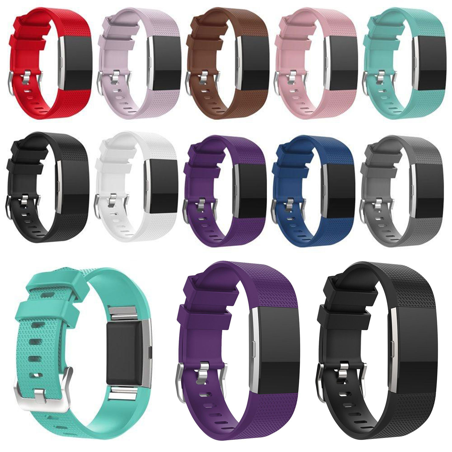Pattern Bands for Fitbit Charge 2 Strap Secure Schnalle Replacement Wristband